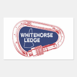 Whitehorse Ledge New Hampshire Climbing Carabiner Rectangular Sticker