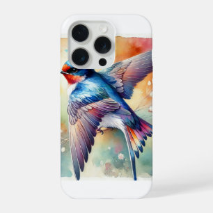 Whitelegged Swallow 060724AREF119 - Watercolor iPhone 15 Pro Case