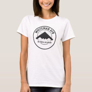 Whiteman AFB Coordinates Logo – Stealth Jet Radar  T-Shirt