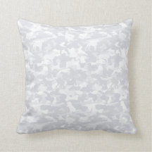 Whiteout Dog & Bone Camo Printed Throw Pillow