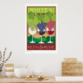 Whites, Reds,& Rosé-Print Poster (Kitchen)