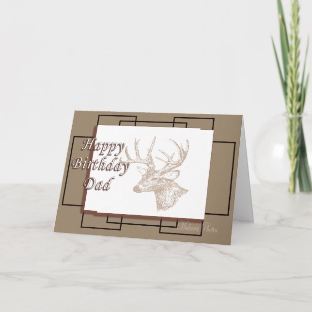 Whitetail Bday for Dad Card (Front)