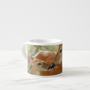 Whitetail Buck And Fawn Bonding Espresso Cup