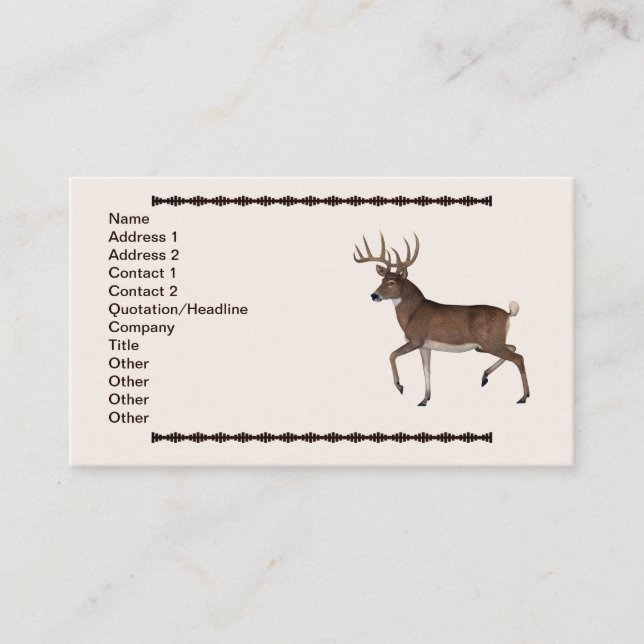 Whitetail Buck Business Card (Front)