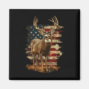 Whitetail Buck Deer Hunting 4th Of July Usa Americ Magnet