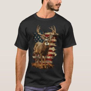  Whitetail Buck Deer Hunting 4Th Of July Usa  T-Shirt