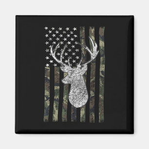 Whitetail Buck Deer Hunting American Camouflage US Magnet