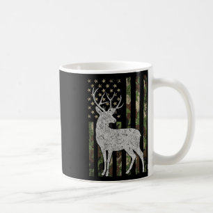 Whitetail Buck Deer Hunting Camouflage Usa Flag 4t Coffee Mug