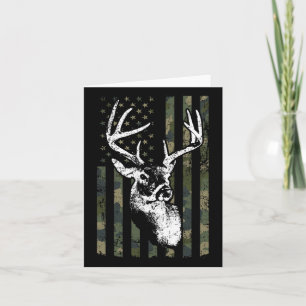 Whitetail Buck Deer Hunting Usa Camouflage America Card
