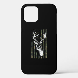 Whitetail Buck Deer Hunting USA Camouflage America iPhone 12 Case