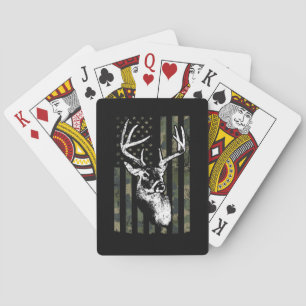 Whitetail Buck Deer Hunting USA Camouflage America Playing Cards