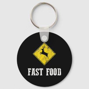 Whitetail Buck Fun Deer Hunting Season Fast Food H Key Ring