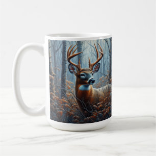 Whitetail Buck in Forest Coffee Mug
