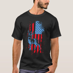 Whitetail Deer & American Flag T-Shirt