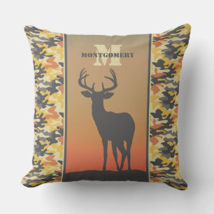 Whitetail Deer and Camo Cushion