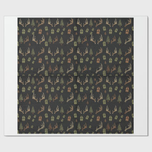 Whitetail Deer Antler Hunting Wrapping Paper