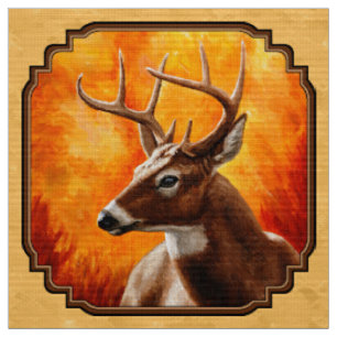Whitetail Deer Autumn Gold Fabric