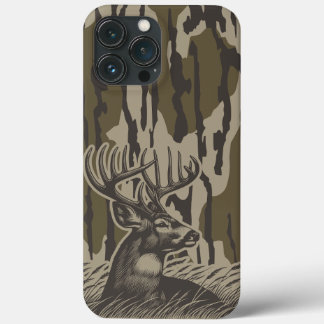 Whitetail Deer Bottomland Camo Deer Hunting Camo iPhone 13 Pro Max Case