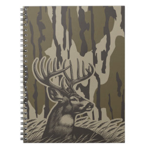 Whitetail Deer Bottomland Camo Deer Hunting Camo Notebook