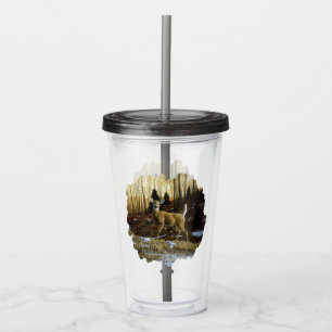 Whitetail Deer Doe in Autumn Forest Acrylic Tumbler