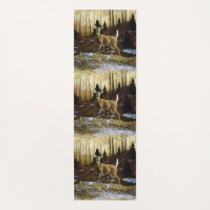Whitetail Deer Doe in Autumn Forest Yoga Mat
