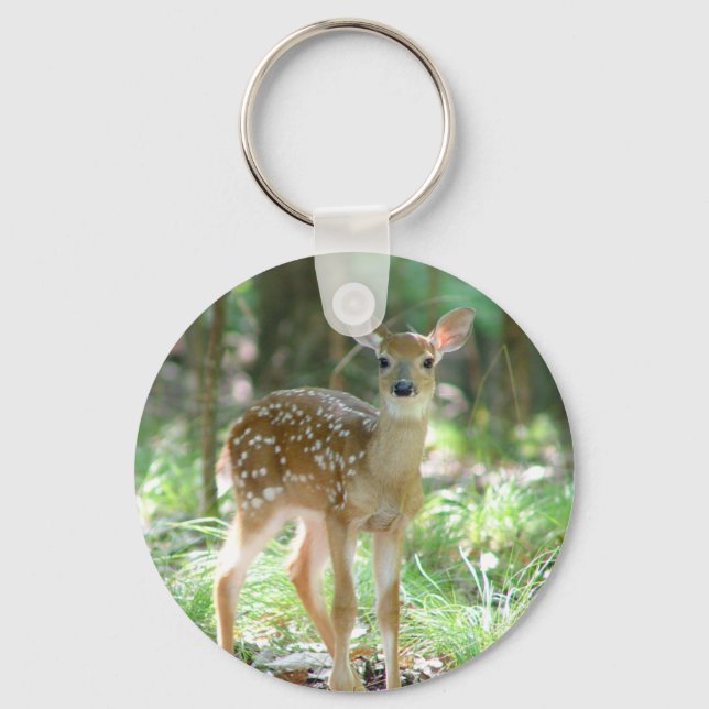 Whitetail Deer Fawn Keychain (Front)