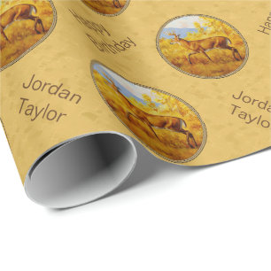 Whitetail Deer Golden Aspen Woods Wrapping Paper