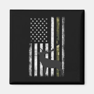 Whitetail Deer Hunting Hunter Elk Buck Camo Americ Magnet