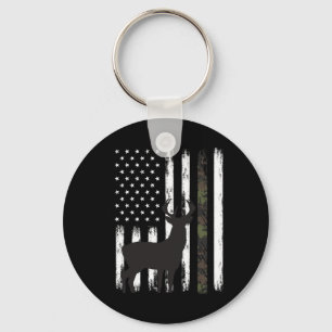 Whitetail Deer Hunting Hunter Gifts Buck Camo Amer Key Ring