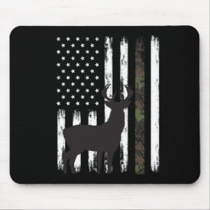 Whitetail Deer Hunting Hunter Gifts Buck Camo Amer Mouse Pad