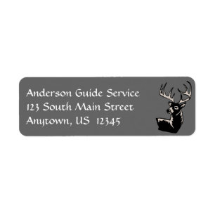 Whitetail Deer Illustration Return Address Label