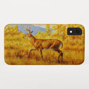 Whitetail Deer in Autumn Aspen Forest iPhone XR Case