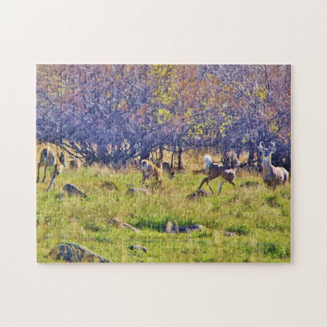 Whitetail Deer in Big Horn, Wyoming Jigsaw Puzzle (Horizontal)