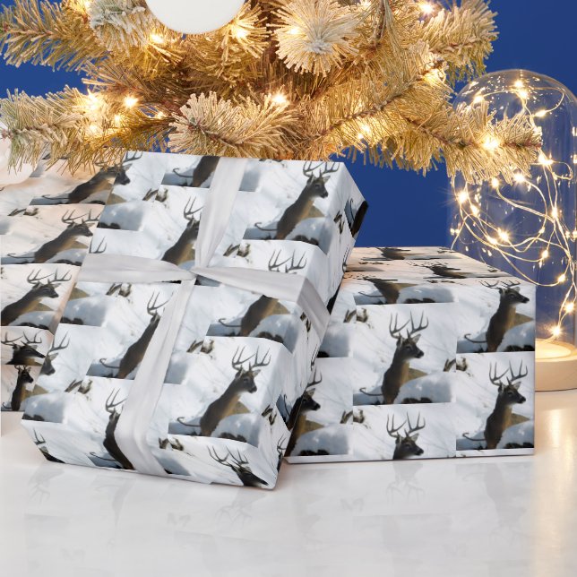 Whitetail Deer in Snow Wrapping Paper (Holidays)