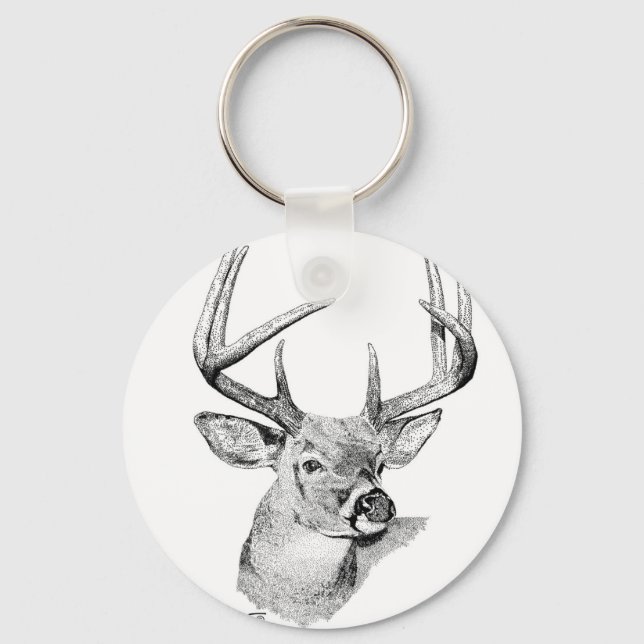 Whitetail Deer Key Ring (Front)