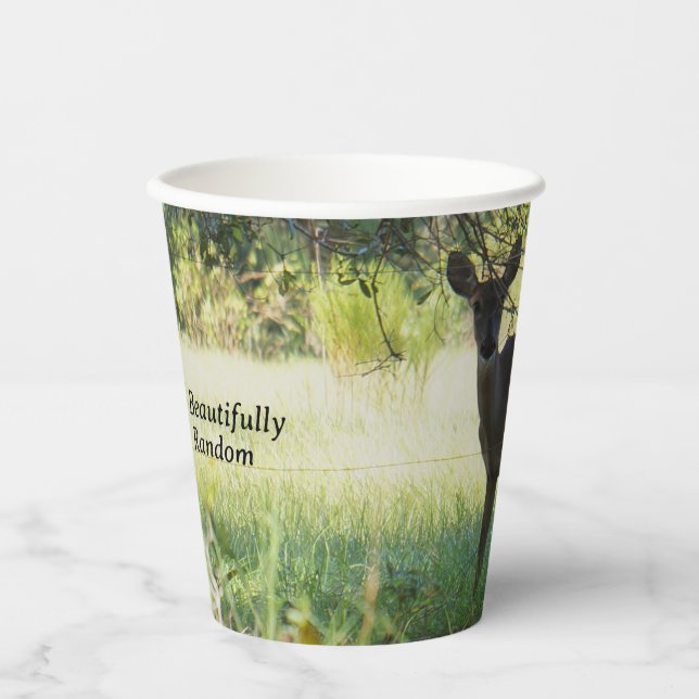 Whitetail Deer paper cup - Beautifully Random (Front)