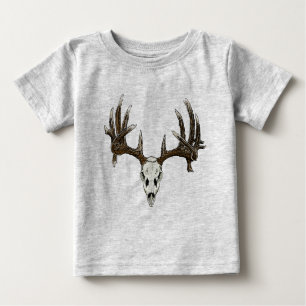 Whitetail deer skull 1 baby T-Shirt