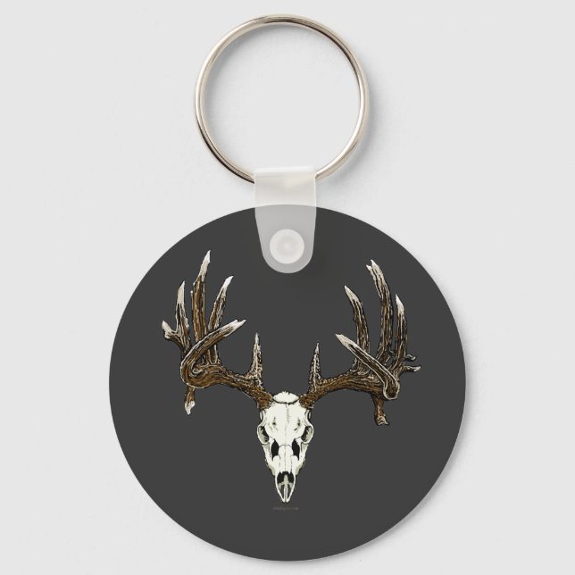 Whitetail deer skull 1 key ring (Front)