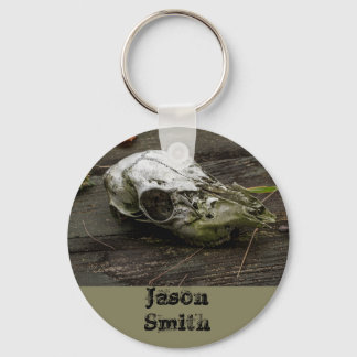 Whitetail Deer Skull Keychain
