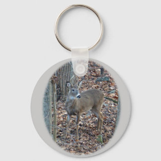 Whitetail Deer Spike Buck Series Key Ring