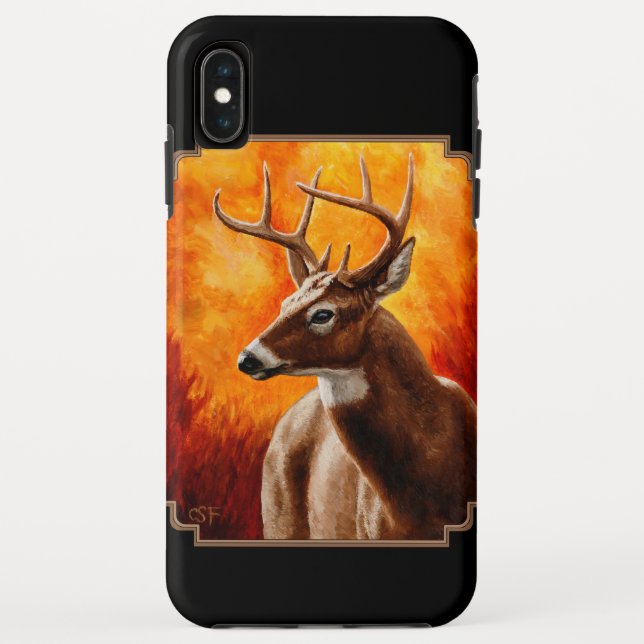 Whitetail Deer Trophy Buck Head Case-Mate iPhone Case (Back)