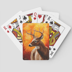 Whitetail Deer Trophy Buck Head Playing Cards