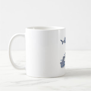Whitetip shark Delight � Cute Animal Art Coffee Mug