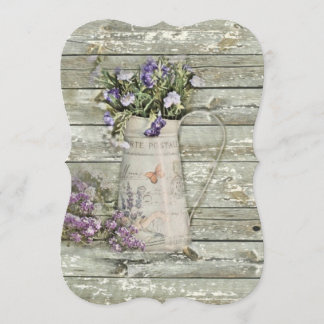 whitewashed barn wood farmhouse summer lavender invitation