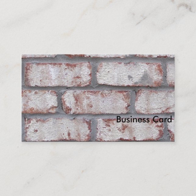 Whitewashed Brick Wall Business Card (Front)