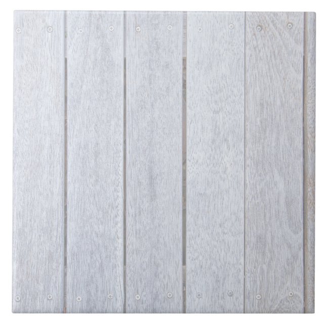Whitewashed Old Weathered Wood Background Wooden Tile (Front)