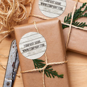 Whitewashed Wood Carpentry handyman construction Classic Round Sticker