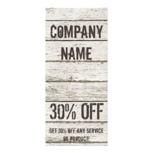 Whitewashed Wood Carpentry handyman construction Rack Card