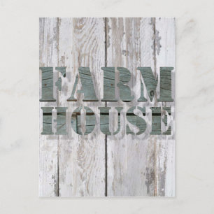 whitewashed wood western country farmhouse postcard
