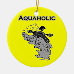 Whitewater Aquaholic Silhouette Shirts & Things Ceramic Tree Decoration
